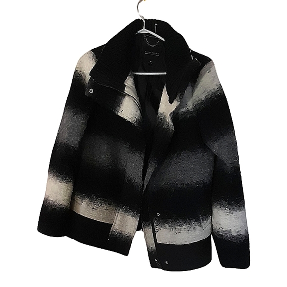 Banana Republic Womens Italian Fabric Mohair Wool Stripe Jacket Size Medium - Picture 1 of 5